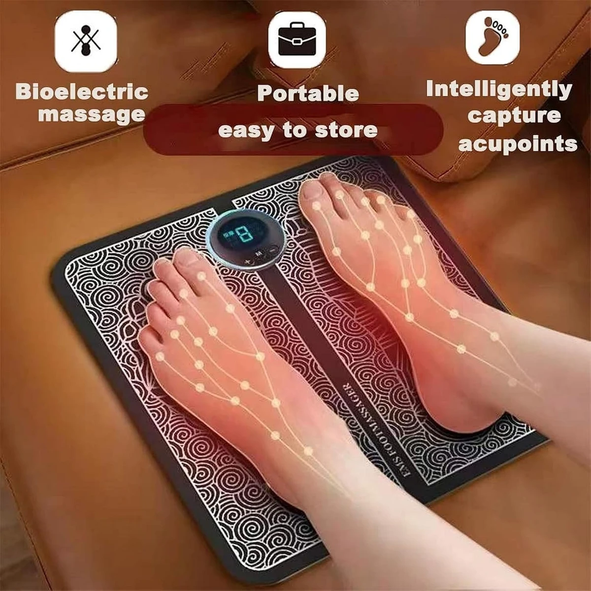 EMS Foot Massager | Folding Portable Feet Massage Machine |