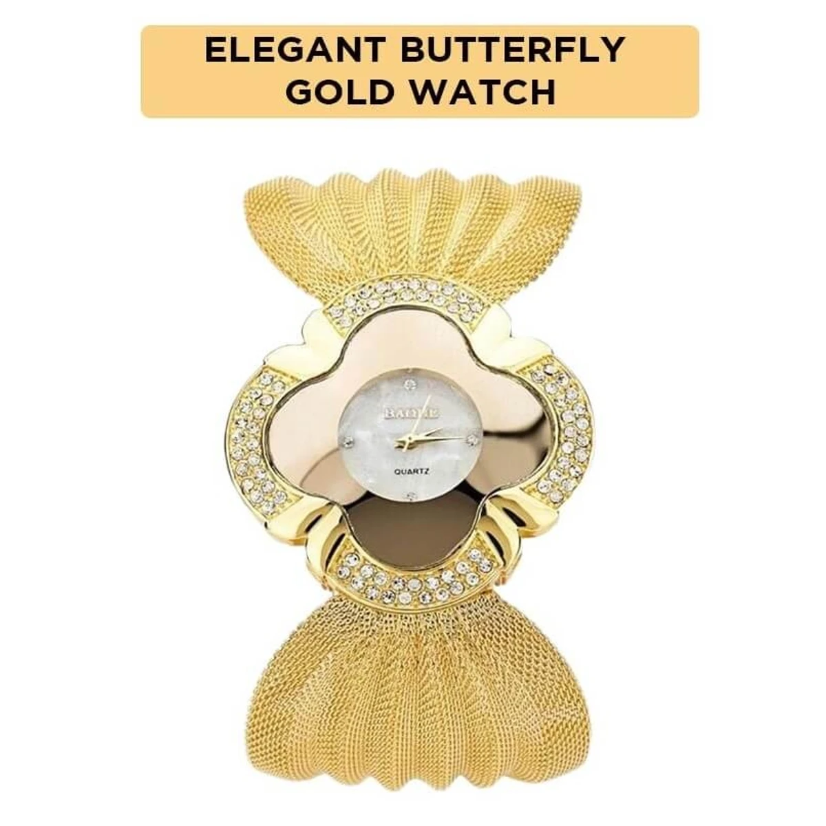 ELEGANT BUTTERFLY GOLD WATCH