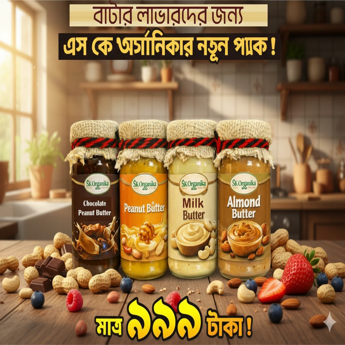 ৪টি ভিন্ন স্বাদের মজাদার বাটার