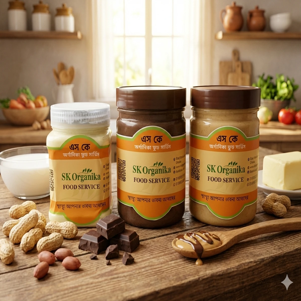 Peanut Butter (500gm) & Chocolate Peanut Butter (500gm) & Free Milk butter (250 gm)
