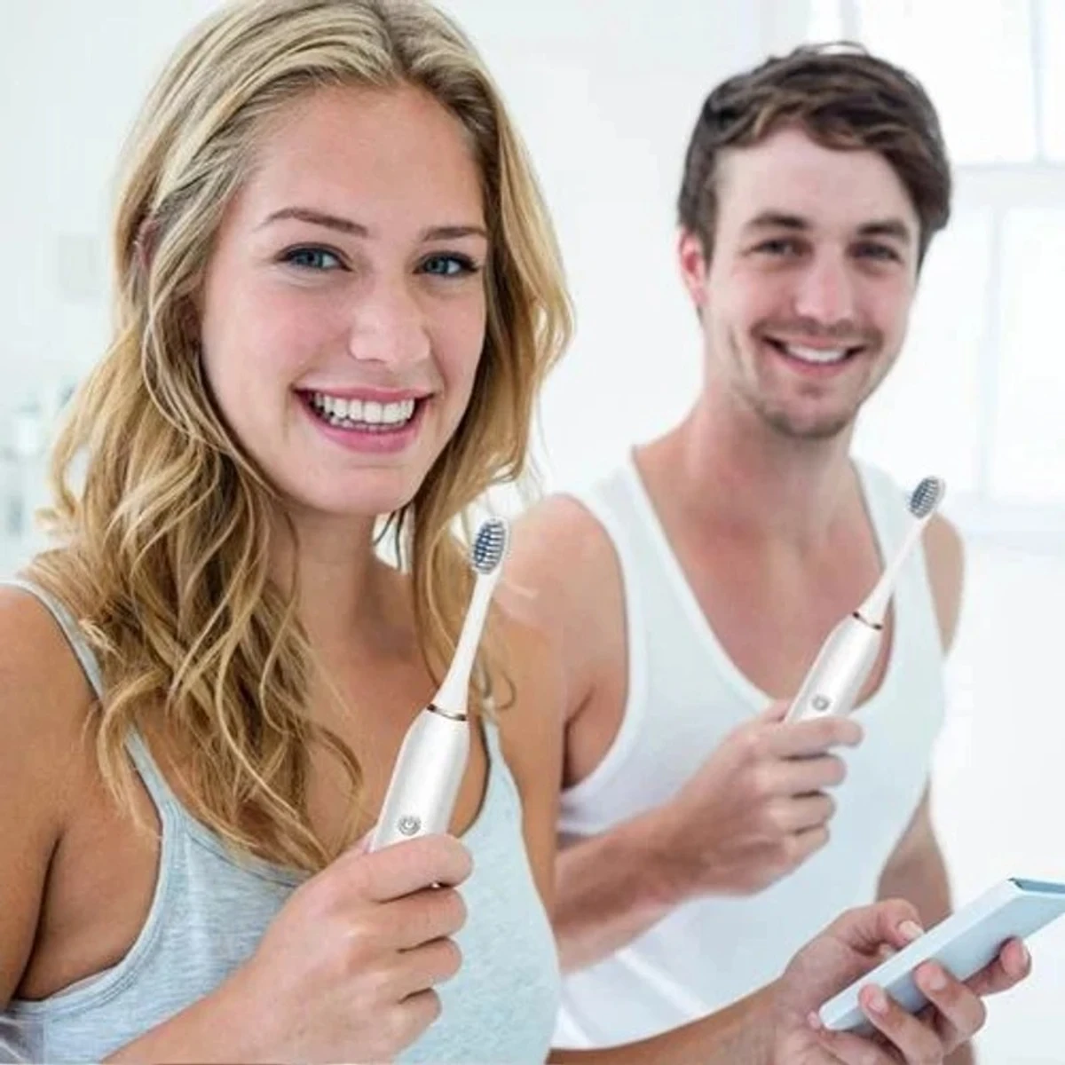 Electric Toothbrushes Rechargeable Electric Toothbrush With 2 Minutes Timer, 8 Pcs Rep