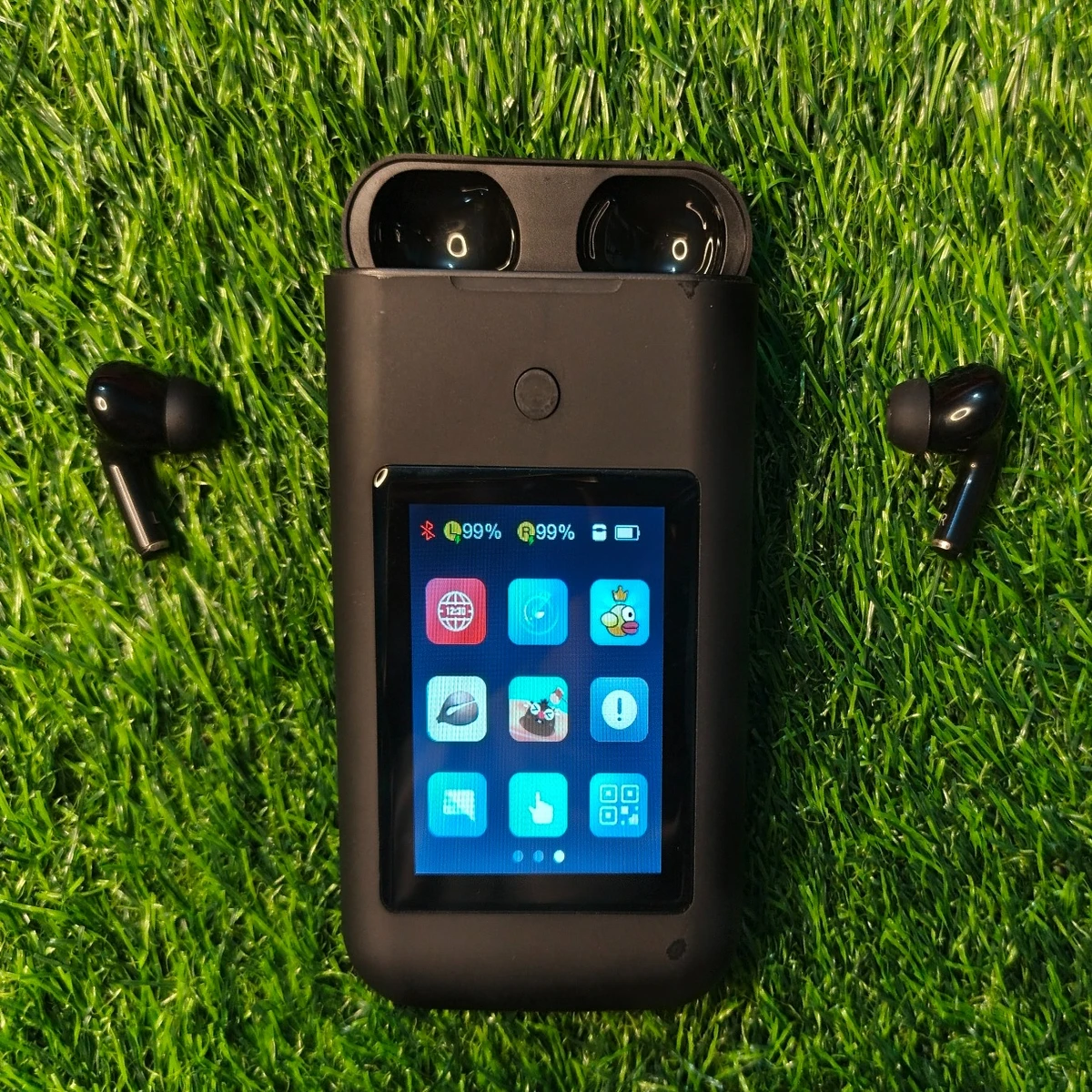 TF20 Box Airpods and 8000 Mah Power bank premium Quality - ( Black Color )