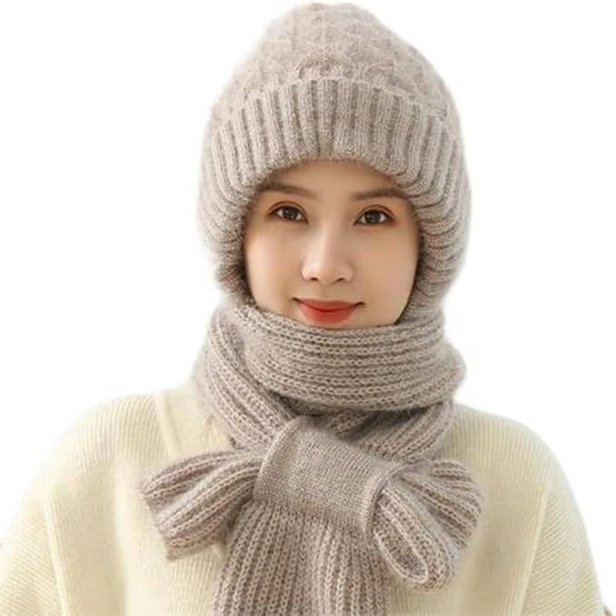 Ear Protection Windproof Cap Scarf  ( Ash )