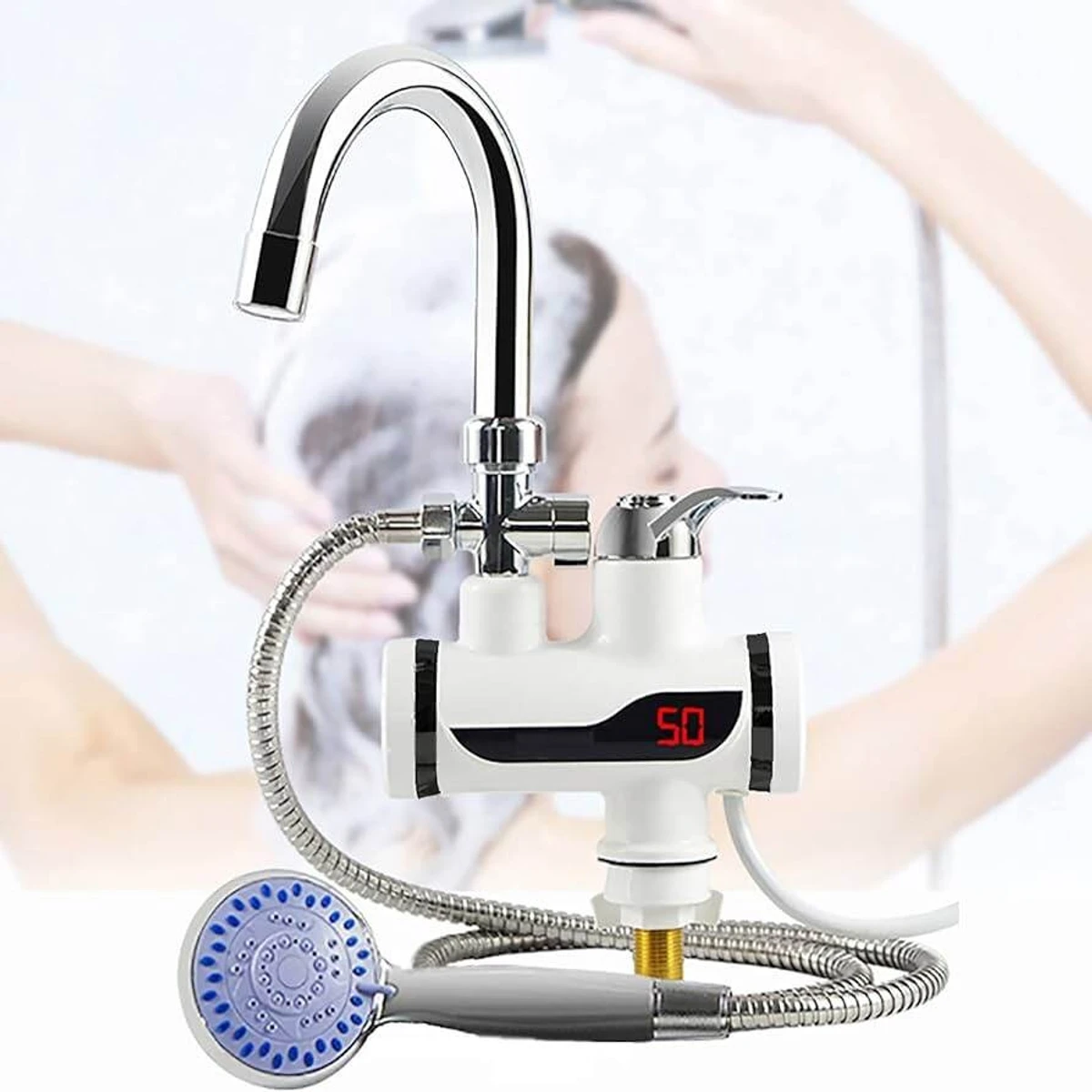 Hot Water Tap With Hand Shower ( হাত সাওয়ার সহ )
