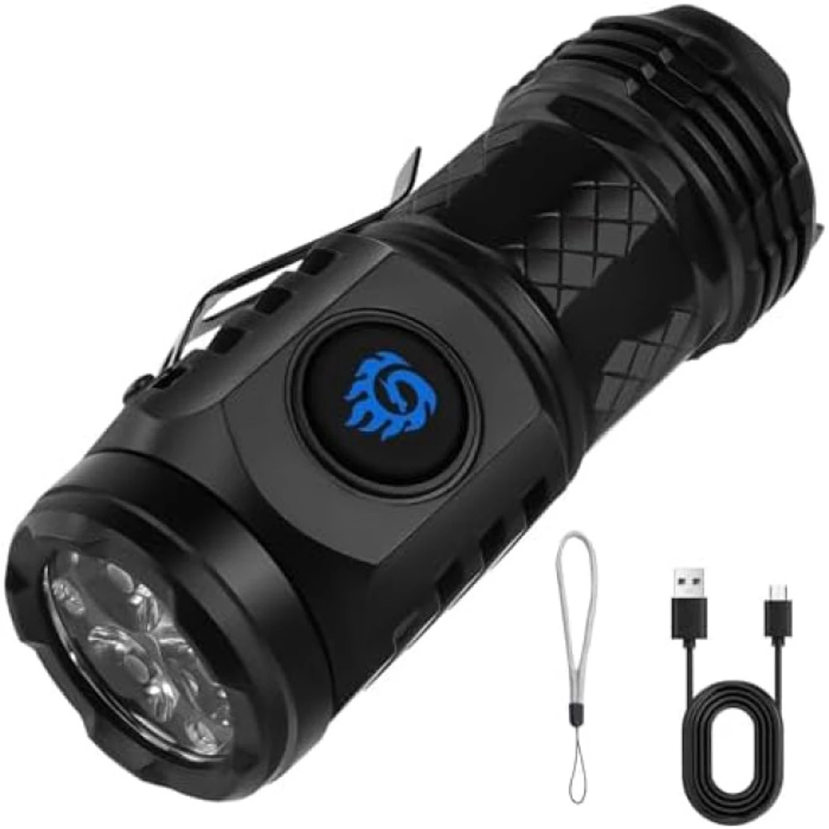 MINI RECHARGEABLE LED TORCH LIGHT  L-60 WITH Metal Body