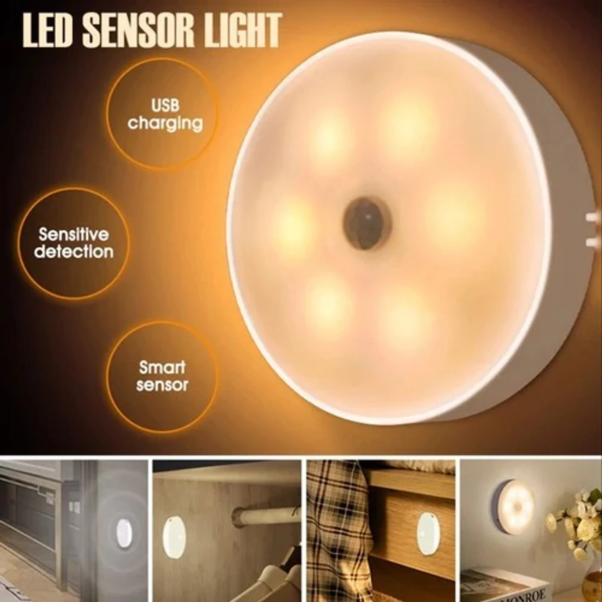 ১ টির দামে ২টি  MOTION SENSOR LED LIGHT