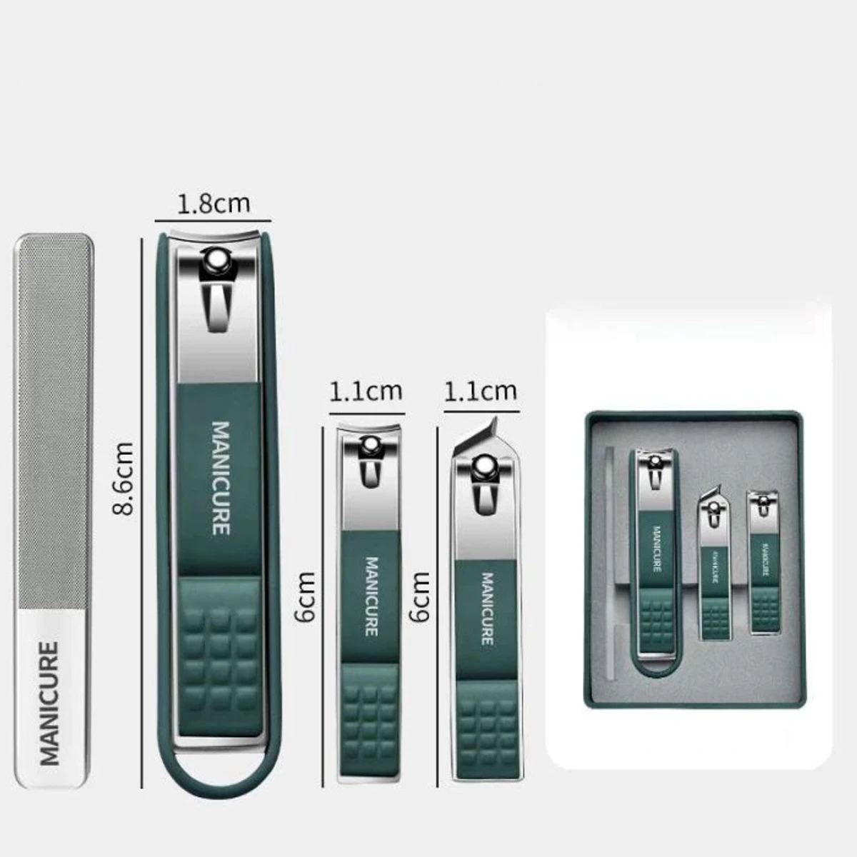 Pocket Nose Hair Trimmer + ইয়ার ক্লিনার টুল (6 পিসি সেট) + Germany Nail Clipper Set Home Nail Clippers A Full Set