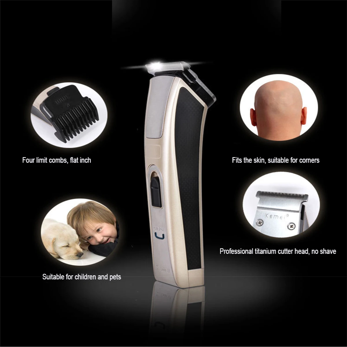 Kemei KM-5017 High Power Rechargeable Hair Trimmer