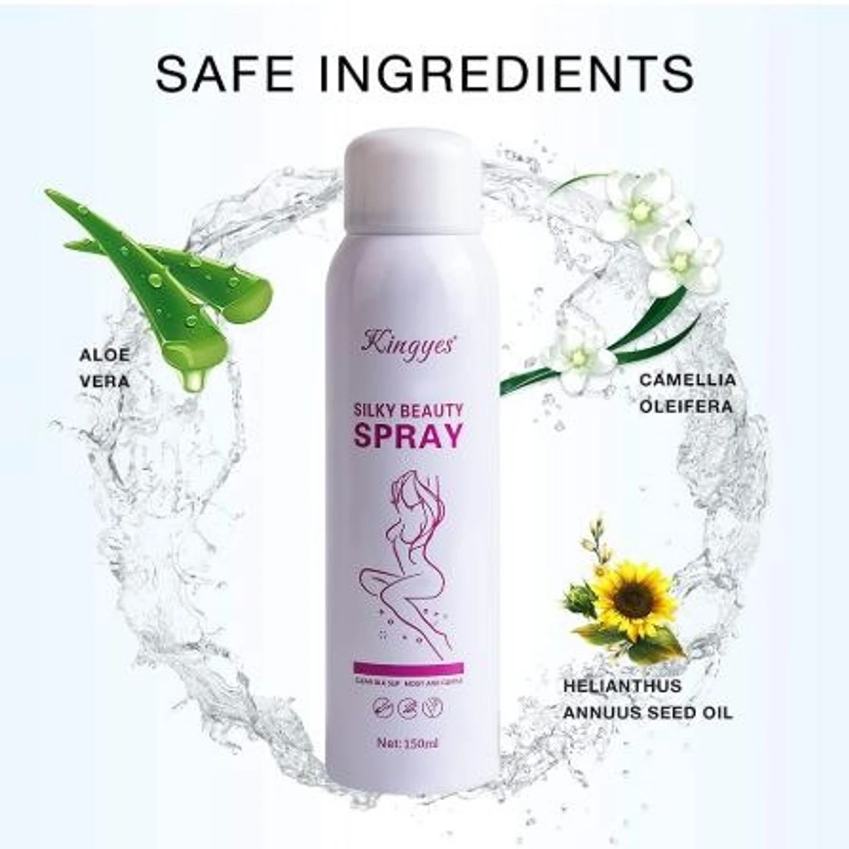 Kingyes Smooth Body Hair Removal Spray for Men and Women.