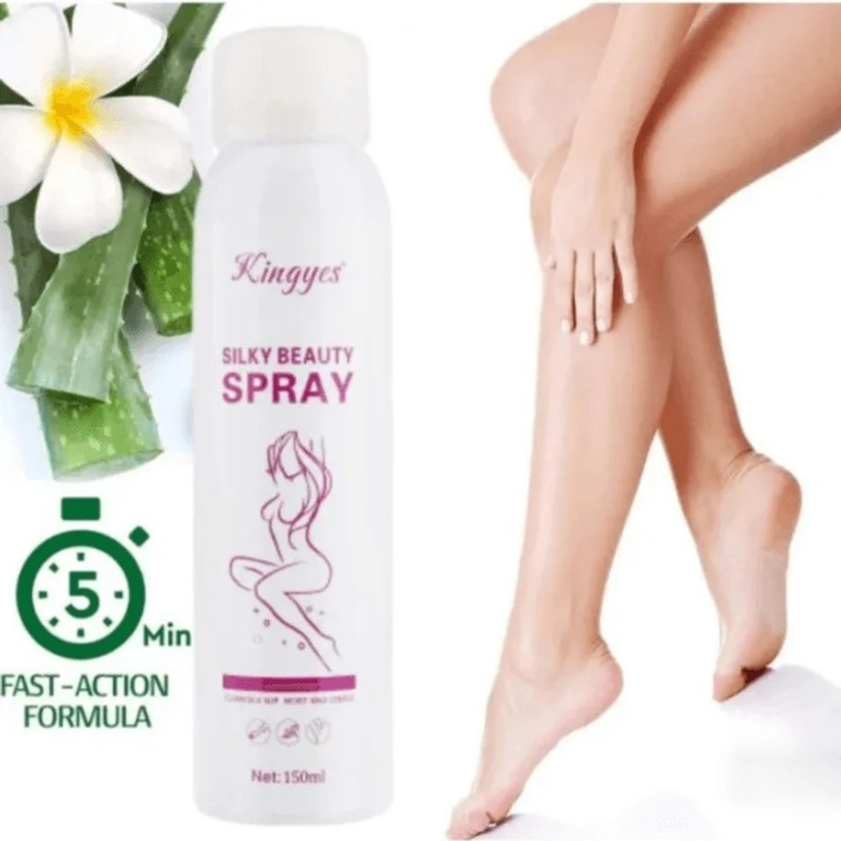 Kingyes Smooth Body Hair Removal Spray for Men and Women.