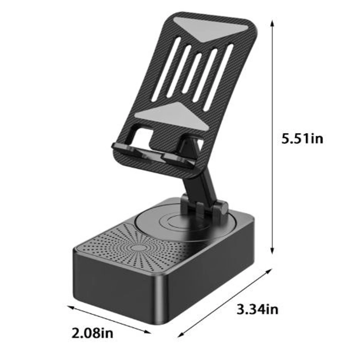 Multifunctional 3-in-1 Mobile Stand with Bluetooth Speaker & Power Bank | Rotating & Foldable Holder