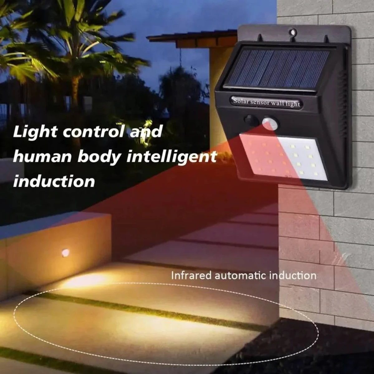 30 LED Solar Lights PIR Motion Sensor Wall Light
