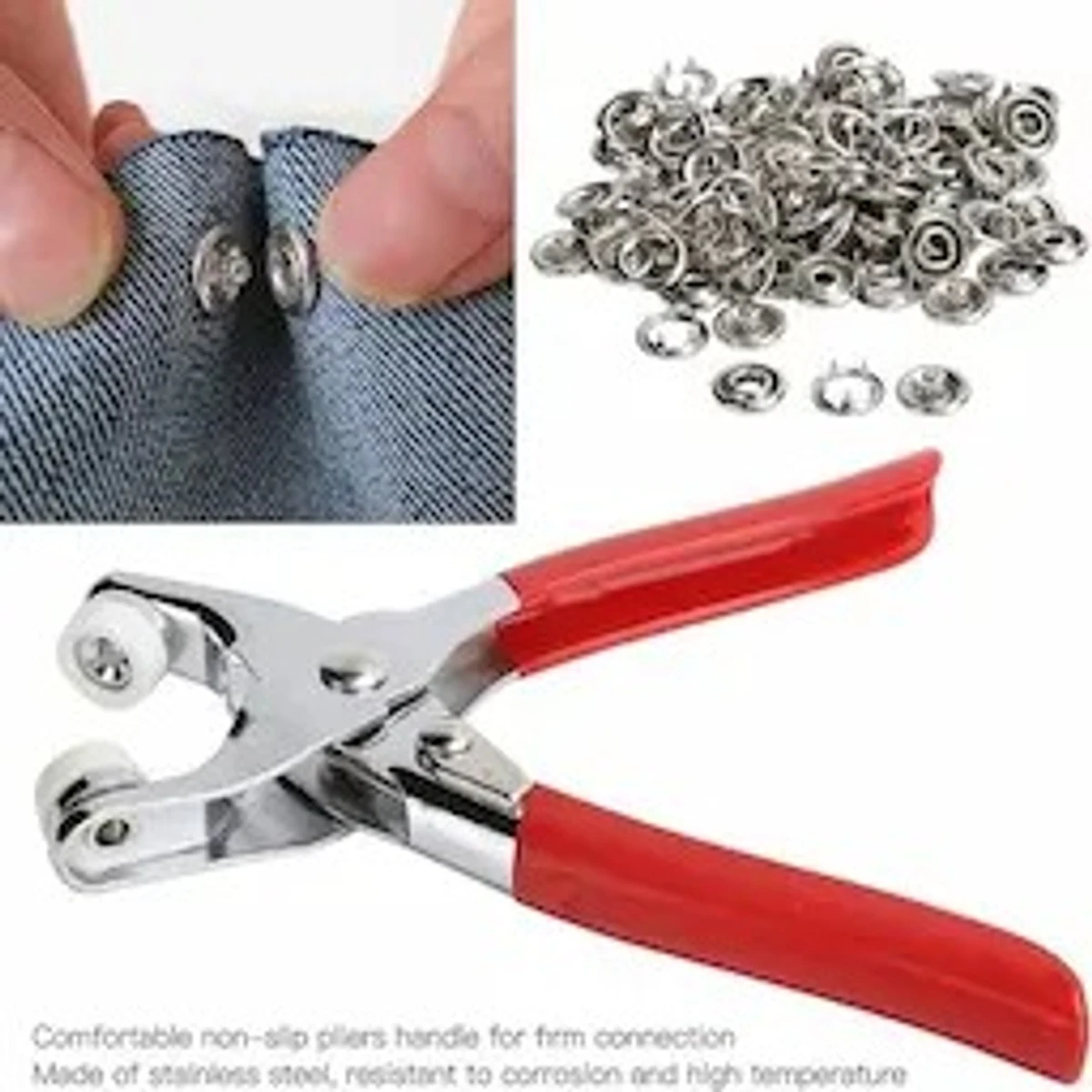 Snap Five-Prong Button Installation Tool Kit-100 Pcs Button Free(বোতাম ইনস্টলেশন টুল)