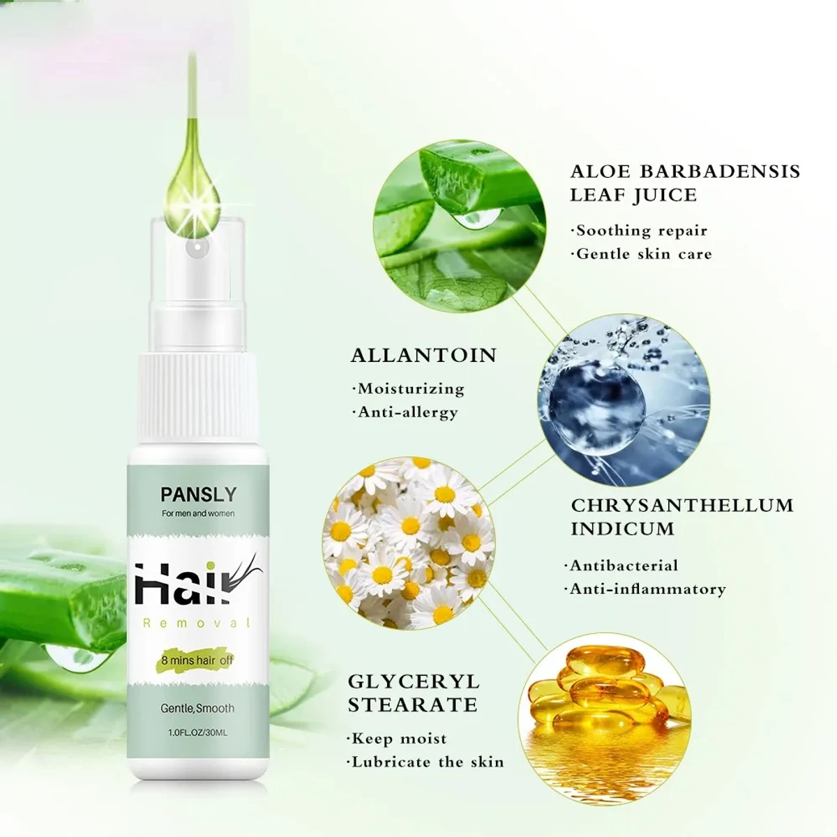 30ml PANSLY Mild Moisturizing Hair Removal Spray