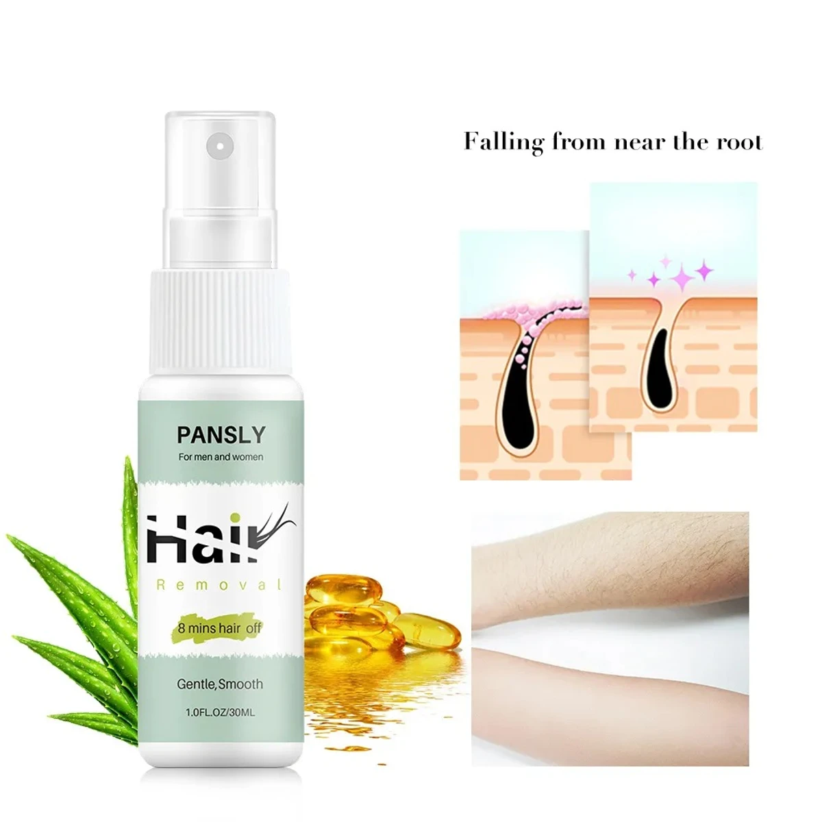 30ml PANSLY Mild Moisturizing Hair Removal Spray
