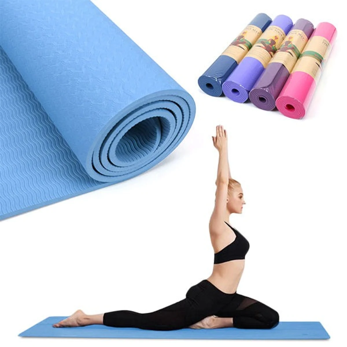 Multicolor Yoga Exercise Mat - 8Mm