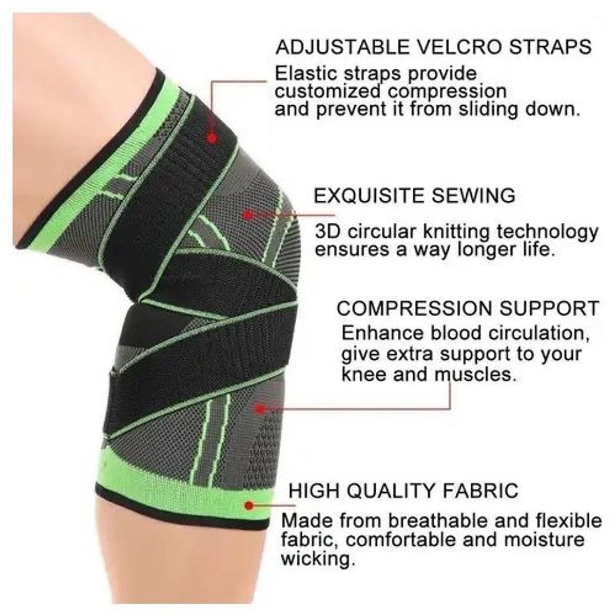 Adjustable Knee Brace Knee Support Brace Knee Pad for Men and Women 2pcs.