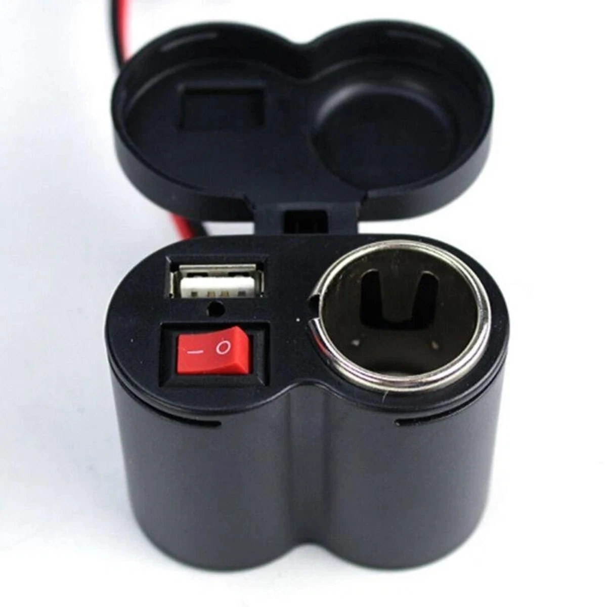 Motorcycle Bike 12V Cigarette Lighter USB Power Adapter Charger Car For