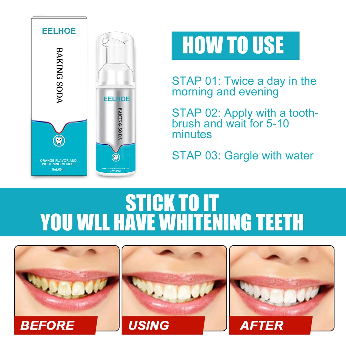 Teeth Cream Reduce Sensitive Pain Tooth Decay Push-type Foam Toothpaste