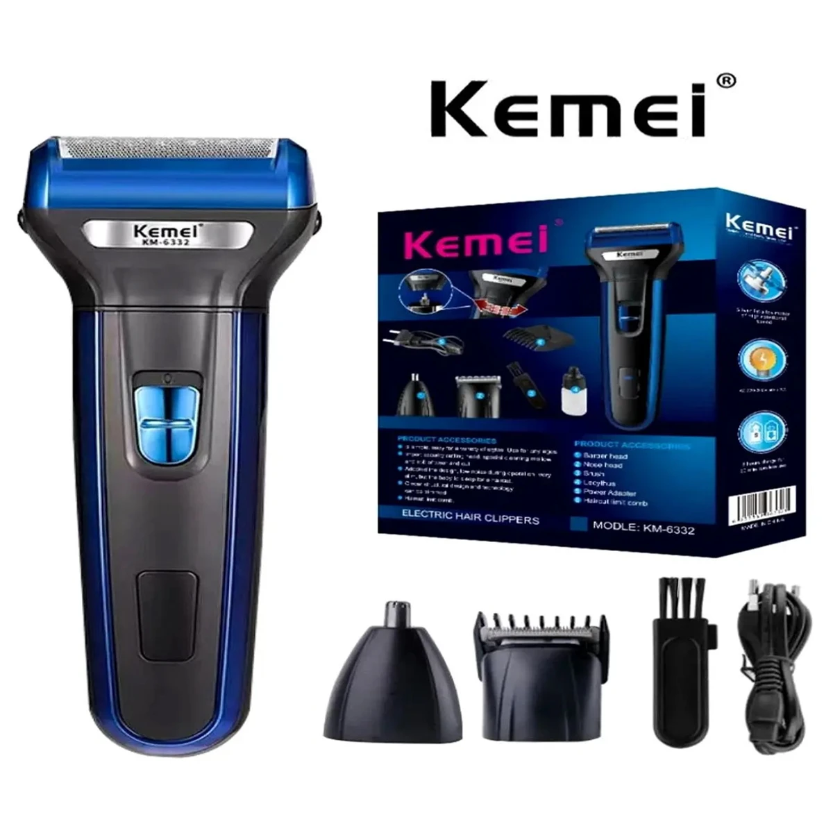 Hair Trimmer Clipper Kemei KM-6332