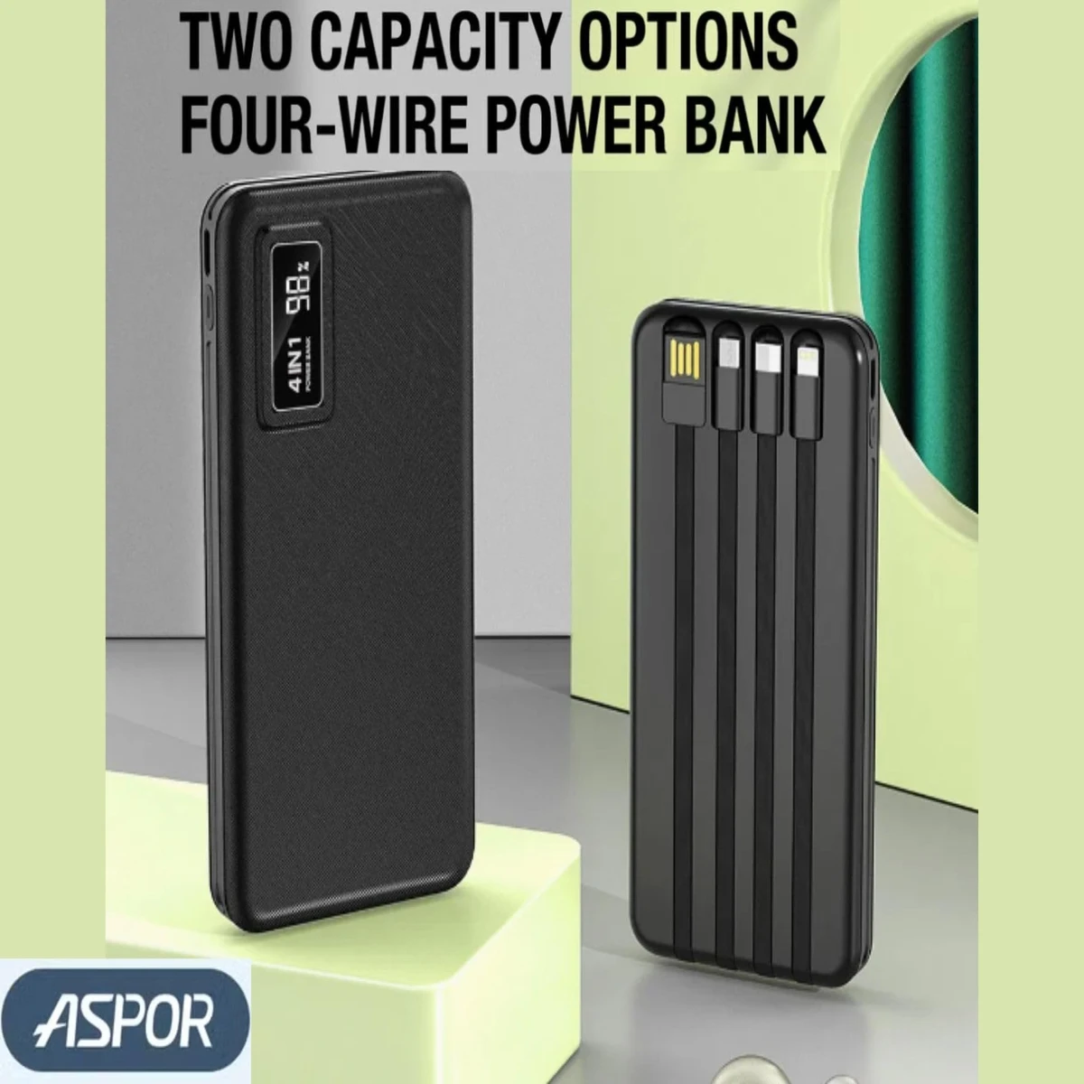Aspor 4in1 Power Bank 20000 MAH